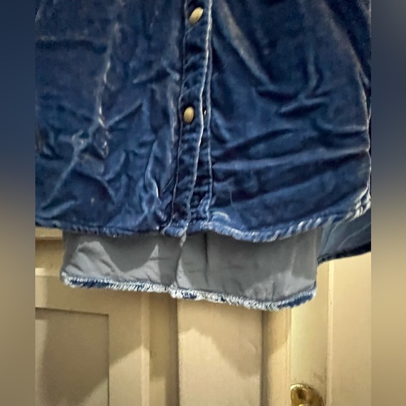 Sundance Anha blue velvet snap collar shirt size small - Picture 10 of 16